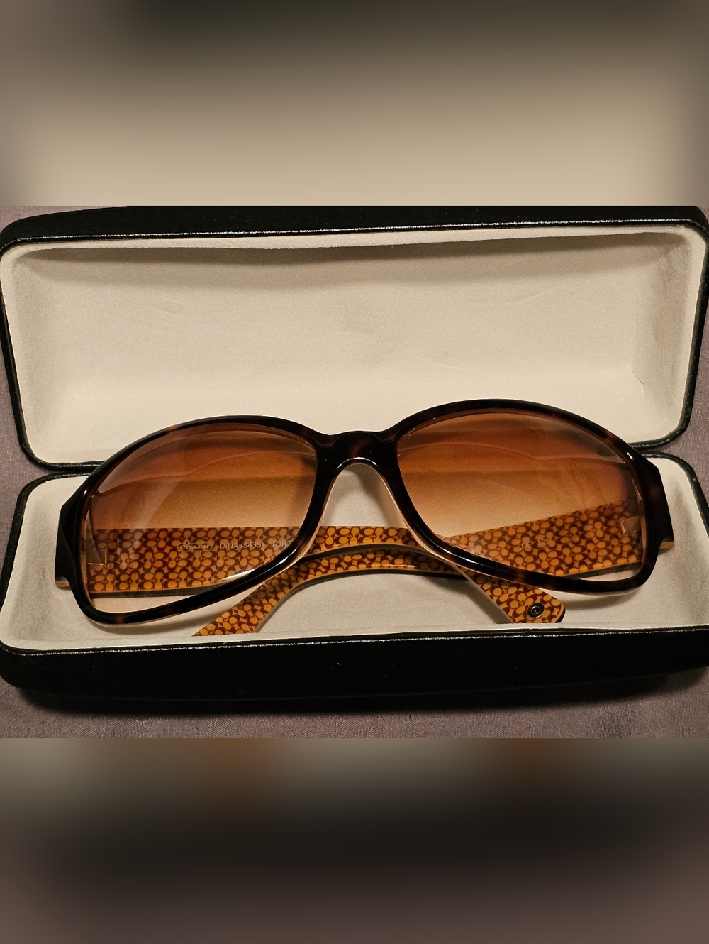 Coach Women's Brown Gradient Tortoiseshell Sunglasses